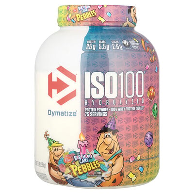 ISO100® Hydrolyzed, 100% Whey Protein Isolate, Birthday Cake Pebbles, 5 lb (2.3 kg)