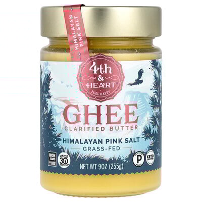 Ghee Clarified Butter, Grass-Fed, Himalayan Pink Salt, 9 oz (225 g)