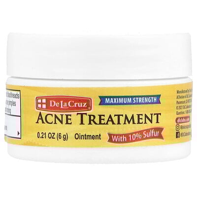Acne Treatment Ointment with 10% Sulfur, Maximum Strength, 0.21 oz (6 g)