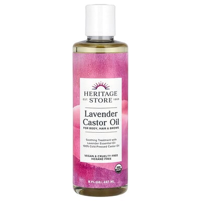 Lavender Castor Oil, 8 fl oz (237 ml)
