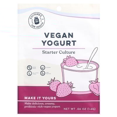 Vegan Yogurt, 4 Packets, .06 oz (1.6 g)