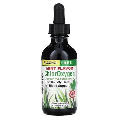 ChlorOxygen®, Chlorophyll Concentrate, Alcohol Free, Mint, 2 fl oz (59 ml)