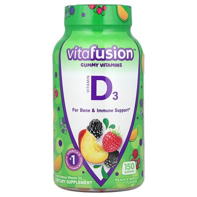 Vitamin D3, Peach & Berry, 150 Gummies