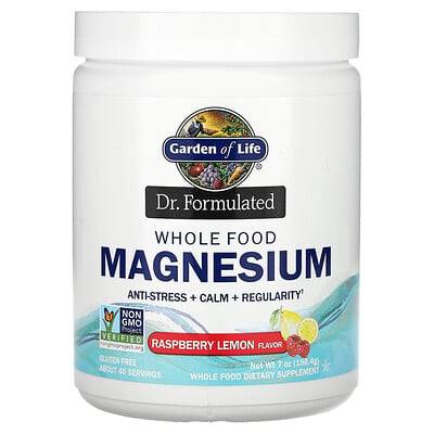 Dr. Formulated, Whole Food Magnesium, Raspberry Lemon, 7 oz (198.4 g)