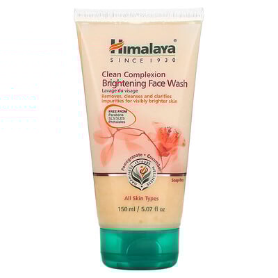Clean Complexion Brightening Face Wash, All Skin Types, Pomegranate Cucumber, 5.07 fl oz (150 ml)