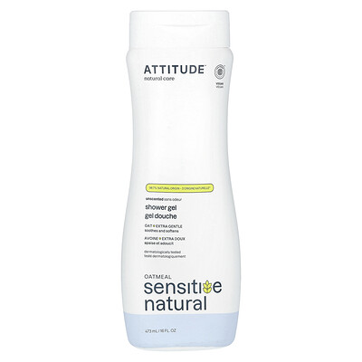 Oatmeal Sensitive Natural, Shower Gel, Extra Gentle, Unscented, 16 fl oz (473 ml)