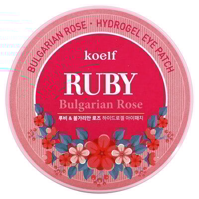 Ruby Bulgarian Rose Hydrogel Eye Patch, 60 Patches