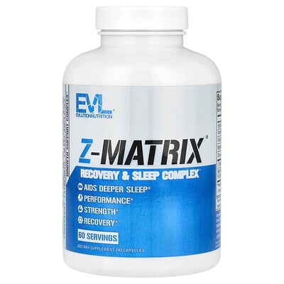 Z-matrix, recovery & sleep complex, 240 capsules by Evlution nutrition ...