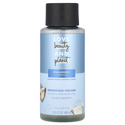 Vegan Shampoo, Coconut Water & Mimosa Flower, For All Hair Types, 13.5 fl oz (400 ml)