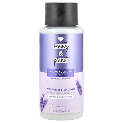 Vegan Conditioner, For Frizzy Hair, Argan Oil & Lavender, 13.5 fl oz (400 ml)