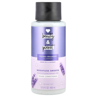 Vegan Conditioner, For Frizzy Hair, Argan Oil & Lavender, 13.5 fl oz (400 ml)