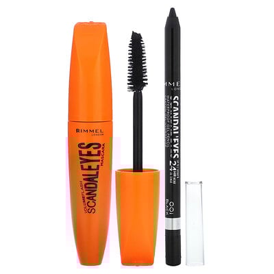 Scandal'Eyes, Mascara with Waterproof Kohl Kajal Eyeliner, 003 Extreme Black, 2 Piece Set