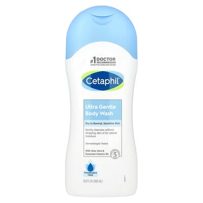 Ultra Gentle Body Wash, Fragrance Free, 16.9 fl oz (500 ml)
