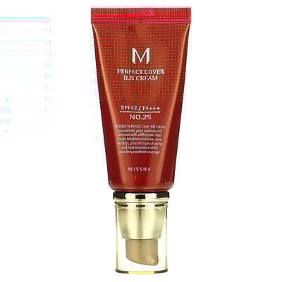 Missha, M Perfect Cover B.B Cream, SPF 42 PA+++, No. 31 Golden Beige, 1.7 fl oz (50 ml)