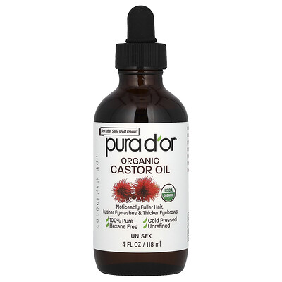 Organic Castor Oil, 4 fl oz (118 ml)