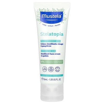 Stelatopia Emollient Face Cream & Eyelids, Fragrance Free, 1.35 fl oz (40 ml)