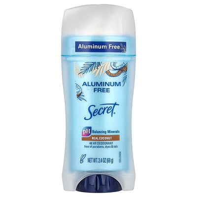 Aluminum Free Deodorant, Real Coconut, 2.4 oz (68 g)