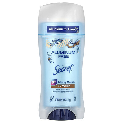 Aluminum Free Deodorant, Real Coconut, 2.4 oz (68 g)
