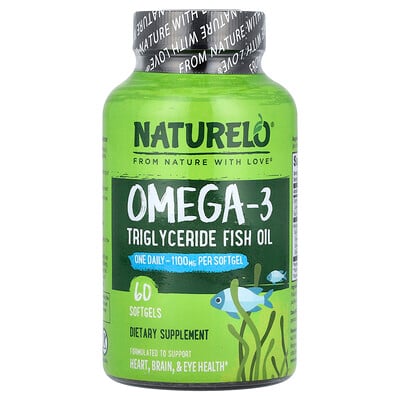 Omega-3 Triglyceride Fish Oil, 1,100 mg, 60 Softgels