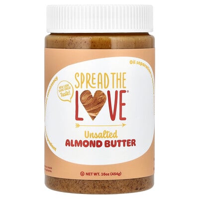 Almond Butter, Unsalted, 16 oz ( 454 g)