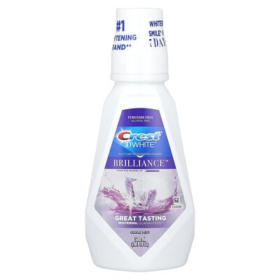 3D White, Brilliance Whitening Mouthwash, Alcohol Free, Clean Mint, 16.9 fl oz (500 ml)