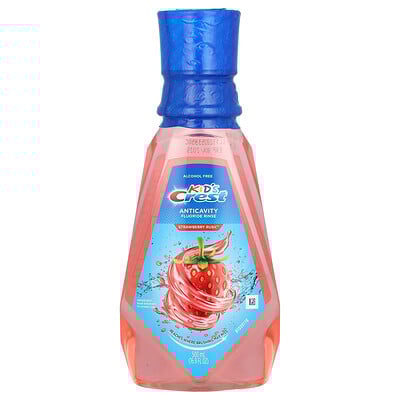 Kids, Anticavity Fluoride Rinse, Alcohol Free, Strawberry Rush, 16.9 fl oz (500 ml)