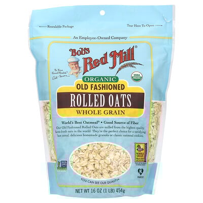 Organic Old Fashioned Rolled Oats, Whole Grain, 16 oz (454 g)