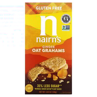 Oat Grahams, Gluten Free, Ginger, 5.64 oz (160 g)