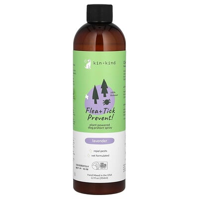 Flea + Tick Prevent, Dog Protect Spray, Lavender, 12 fl oz (354 ml)
