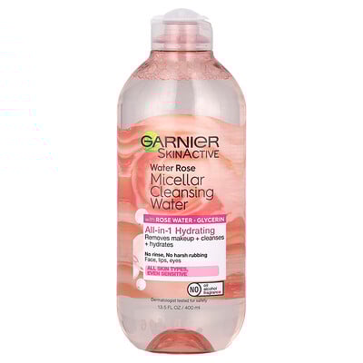 SkinActive, Water Rose Micellar Cleansing Water with Rose Water + Glycerin, 13.5 fl oz (400 ml)