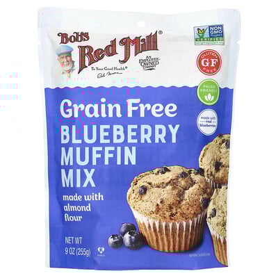 Grain Free Blueberry Muffin Mix, Made With Almond Flour, 9 oz (255 g)