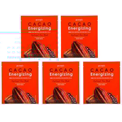Cacao Energizing Hydrogel Beauty Face Mask, 5 Pack, 1.12 oz (32 g)