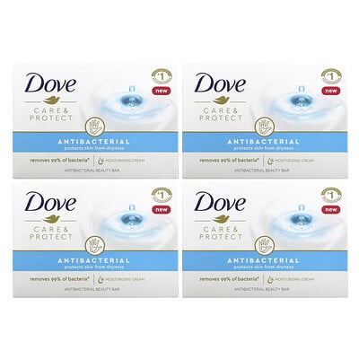 Care & Protect, Antibacterial Beauty Bar, 4 Bars, 3.75 oz (106 g) Each