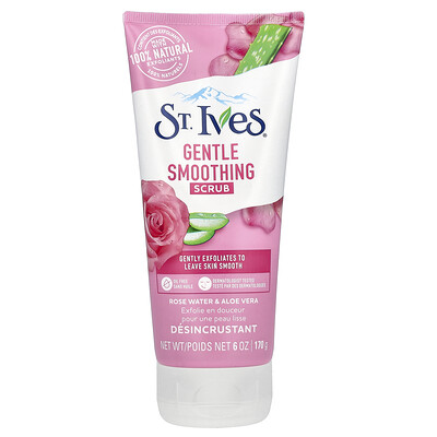 Gentle Smoothing Scrub, Rose Water & Aloe Vera, 6 oz (170 g)