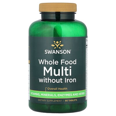Whole Food Multi Without Iron, 90 Tablets
