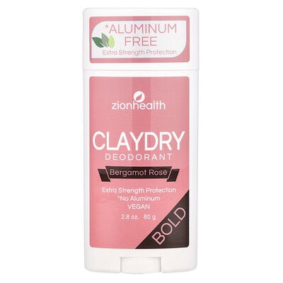 Bold, ClayDry Deodorant, Bergamot Rose, 2.8 oz (80 g)