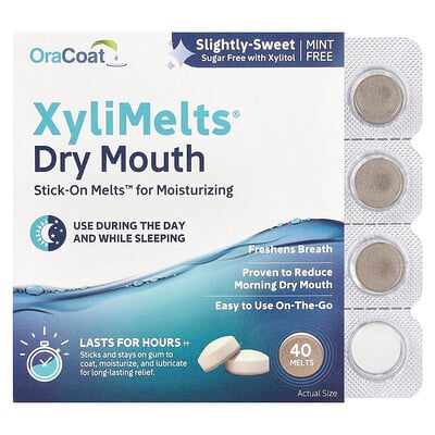 XyliMelts® Dry Mouth, Slightly-Sweet, 40 Melts