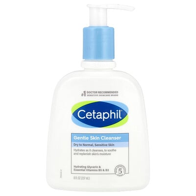 Gentle Skin Cleanser, Dry to Normal, Sensitive Skin, Fragrance Free, 8 fl oz (237 ml)