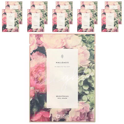 Halloasis, Brightening Hill Beauty Sheet Mask, 10 Sheets, 0.84 fl oz (25 ml) Each