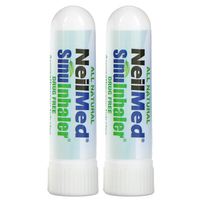 Sinunorm Inhalators Sinuinhaler, aromatherapy inhaler, drug free, 2 inhalers, 0.014 oz (0.4 ...