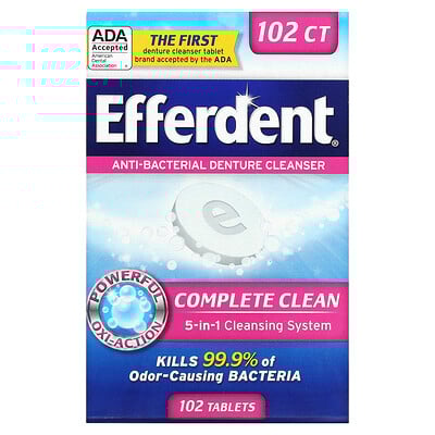 Anti-Bacterial Denture Cleanser, Complete Clean, 102 Tablets