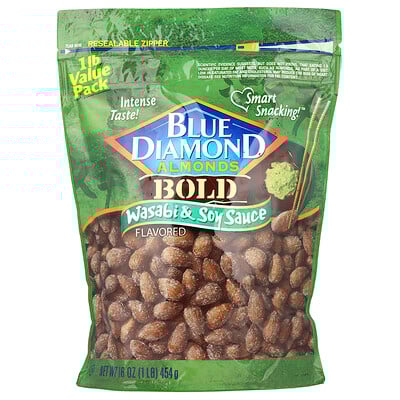 Almonds, Bold, Wasabi & Soy Sauce, 16 oz (454 g)