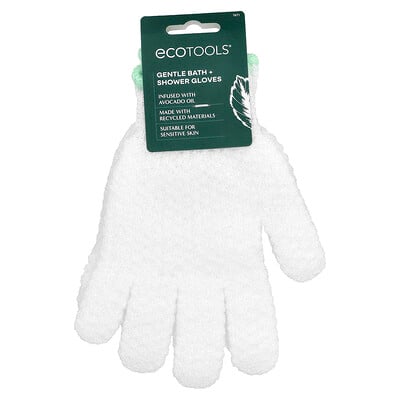 Gentle Bath + Shower Gloves, Infused with Avocado Oil , 1 Pair