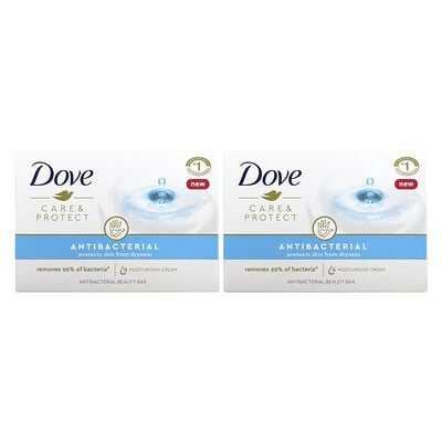 Care & Protect, Antibacterial Beauty Bar, 2 Bars, 3.75 oz (106 g) Each
