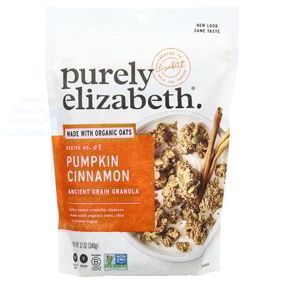 Ancient Grain Granola, Salty-Sweet Crunchy Clusters, Pumpkin Cinnamon, 12 oz (340 g)