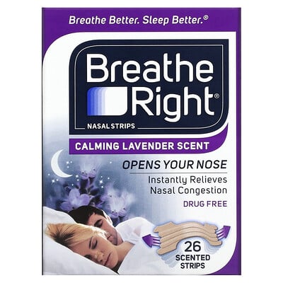 Nasal strips, calming lavender, 26 scented strips by Breathe right ...