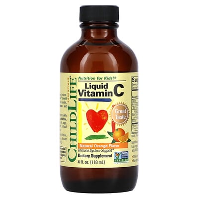 Essentials, Liquid Vitamin C, Natural Orange, 4 fl oz (118.5 ml)