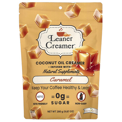 Coconut Oil Coffee Creamer, Caramel, 9.87 oz (280 g)