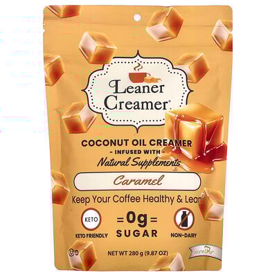 Coconut Oil Coffee Creamer, Caramel, 9.87 oz (280 g)