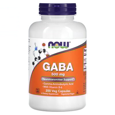 Gaba with vitamin b-6, 500 mg, 200 veg capsules by Now foods Reviews ...